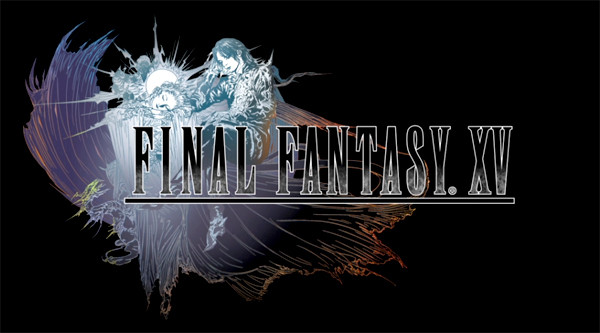 FINAL FANTASY XV クリア後のタイトルロゴが映るプレイ画面スクリーンショット