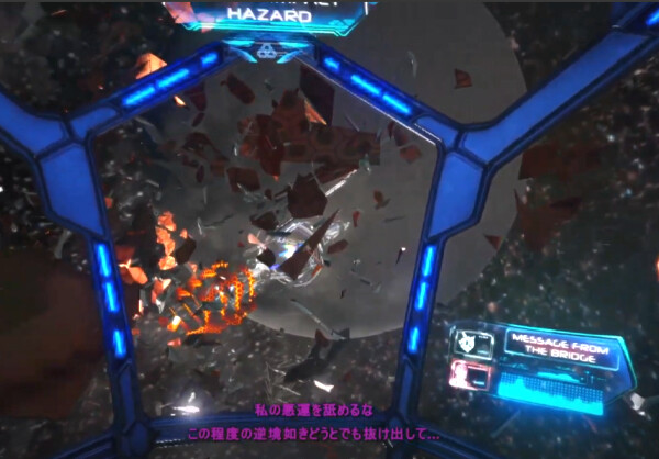 ARK: Survival Evolved 宇宙空間で崩壊を始めるジェネシスシップのシーン