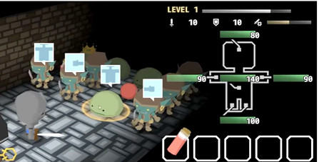 A Healer Only Lives Twice モンスターと部位HPのプレイ画面スクリーンショット