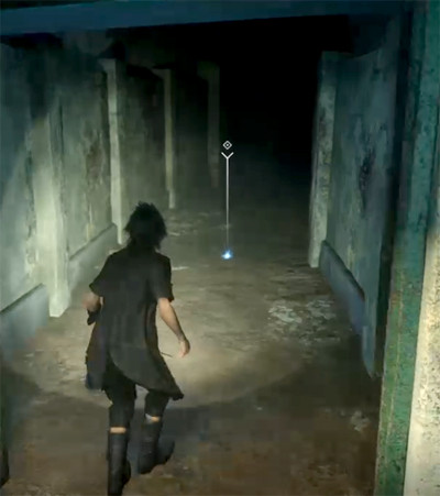 FINAL FANTASY XV 暗いダンジョンのシーンのプレイ画面スクリーンショット