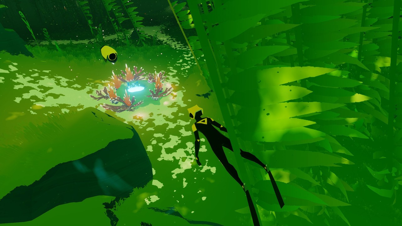 ABZÛ 丸い仕掛けを活性化して魚を解き放つゲーム画面スクリーンショット