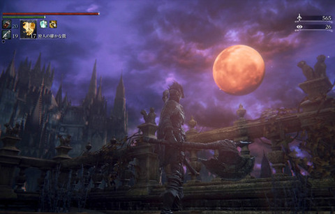 Bloodborne 返り血の表現が目立つPS4ゲーム画面スクリーンショット