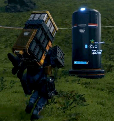 DEATH STRANDING 設置物といいね数が表示される画面