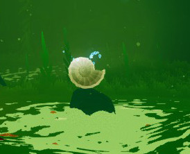 ABZÛ オムナイトの貝を回収するゲーム画面スクリーンショット