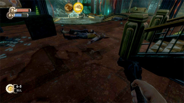 BioShock 体力とEVEゲージが表示されるプレイ画面スクリーンショット