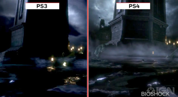 BioShock 海と灯台が描かれたリマスター版のゲーム画面