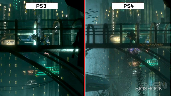BioShock 海底都市の建物が奥行きある描写のプレイ画面