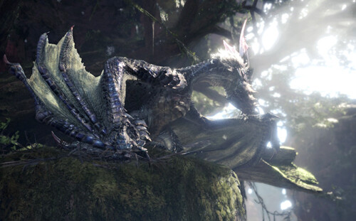 モンスターハンターワールド：アイスボーン イャンガルルガ登場シーンのゲーム画面