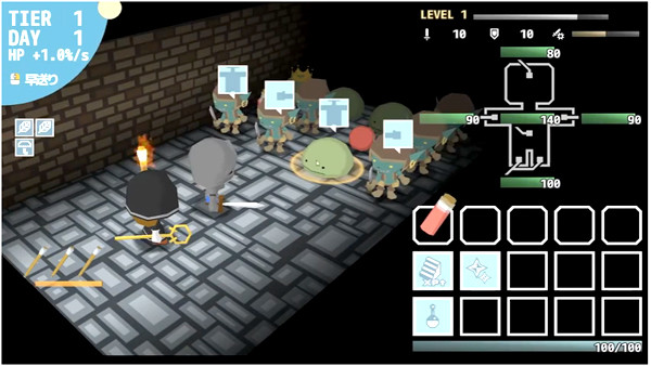 A Healer Only Lives Twice 戦闘画面とUIのゲーム画面スクリーンショット