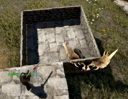 ARK Survival Evolved 捕獲した恐竜を運搬するシーンのスクリーンショット