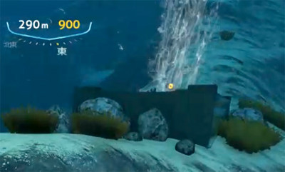Subnautica ピーパーが排水へ吸い込まれる様子のゲーム画面