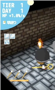 A Healer Only Lives Twice 松明の残り本数が表示されたゲーム画面スクリーンショット