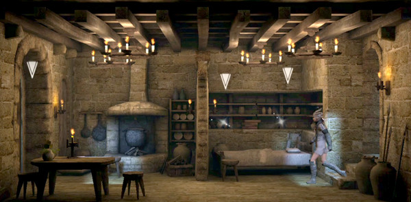 NieR Replicant 部屋内が横スクロールになるシーンのゲーム画面