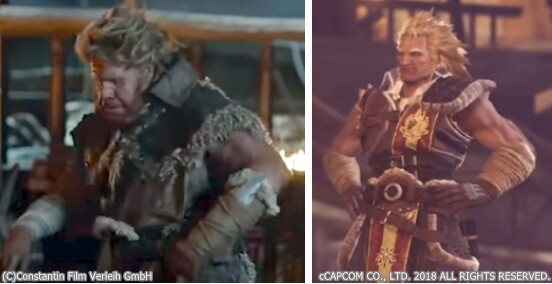 映画モンスターハンター 大団長の比較シーン