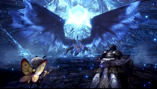 MONSTER HUNTER: WORLD ゼノ・ジーヴァ登場シーンのゲーム画面
