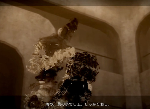 NieR Replicant ロボット山のP33とクレオが登場するゲーム画面