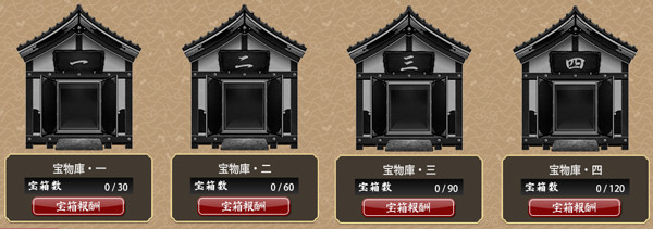 刀剣乱舞 江戸城の箱開封や報酬のゲーム画面スクリーンショット